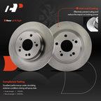 Rear Disc Brake Rotors & Ceramic Pads for Honda Civic (2017–2020)