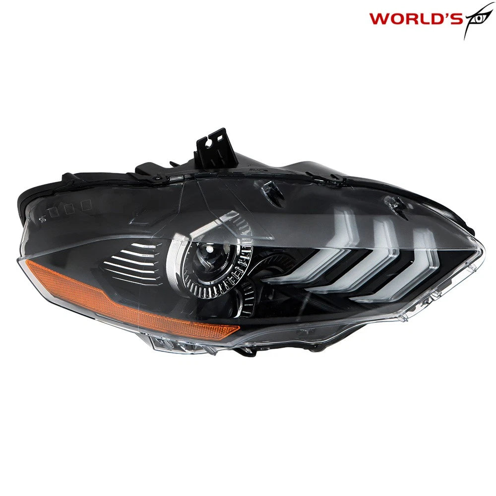 Right Headlight Clear Lens Black Projector LED for Ford Mustang (2018–2020)