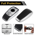 Silver Tone Key Case for Mercedes-Benz A-Class W177 (2017–2021) - 3 Buttons