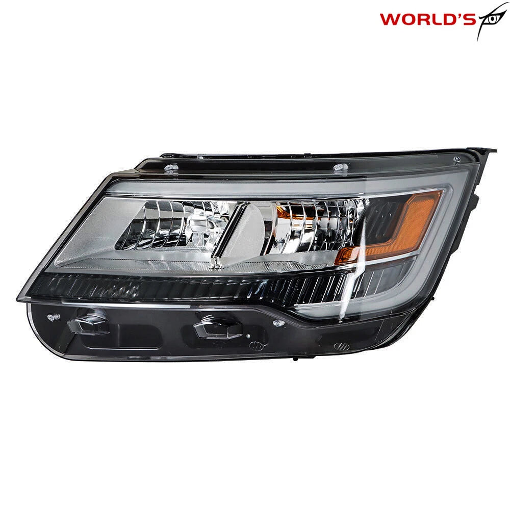 Headlight with LED for Ford Explorer (2016–2018) Chrome Housing Left
