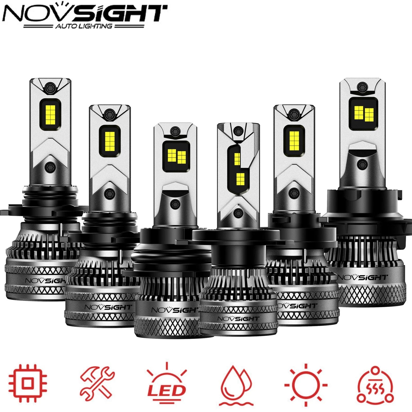 Set of 2 H11 9005 9006 H4 H13 9004 9007 LED Headlight Bulbs for