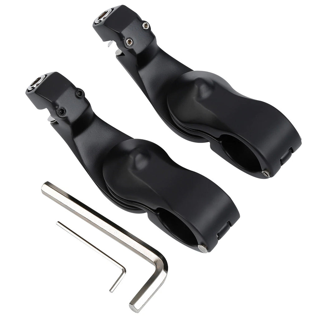 1-1/4" Matte Black Highway Short Angled Foot Peg Mount for Harley