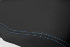 Leather Console Lid Bench Seat Cover for Buick LaCrosse (2005–2009) Blue Stitch