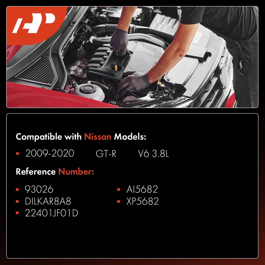 6x Double Iridium Spark Plugs for Nissan GT-R (2009–2020)
