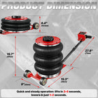 5 Ton Air Bag Jack for Long-Handle Use (5.9 in-15.7 in, 8-12 bar)