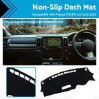 Non-Slip Dash Mat for Mazda CX-3 DK (2015–2023) - Black Polyester