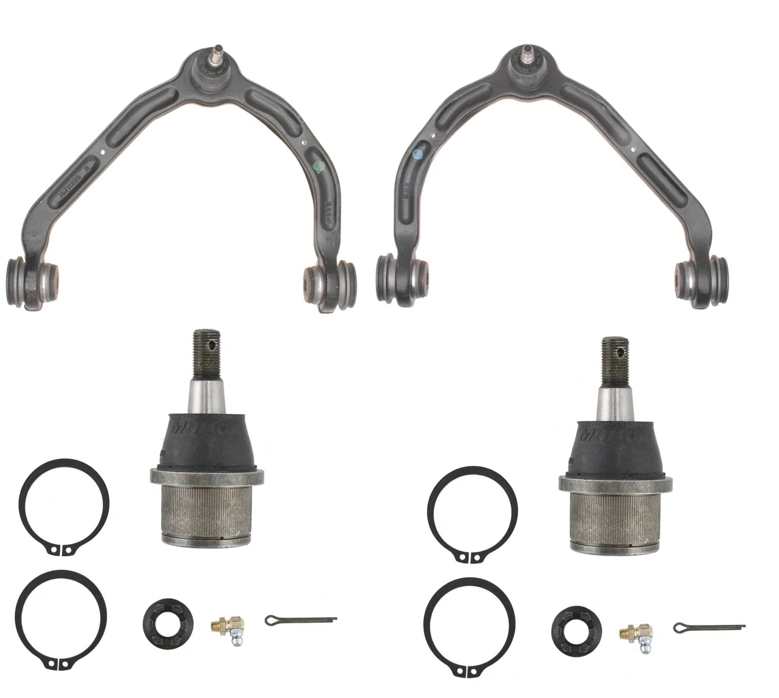 Moog Front Upper Control Arms & Lower Ball Joints Kit for Chevy GMC Express Savana (2003–2023)