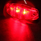 20Pcs Surface Mount Mini Clear/Red Side Marker Clearance Light for Pickup