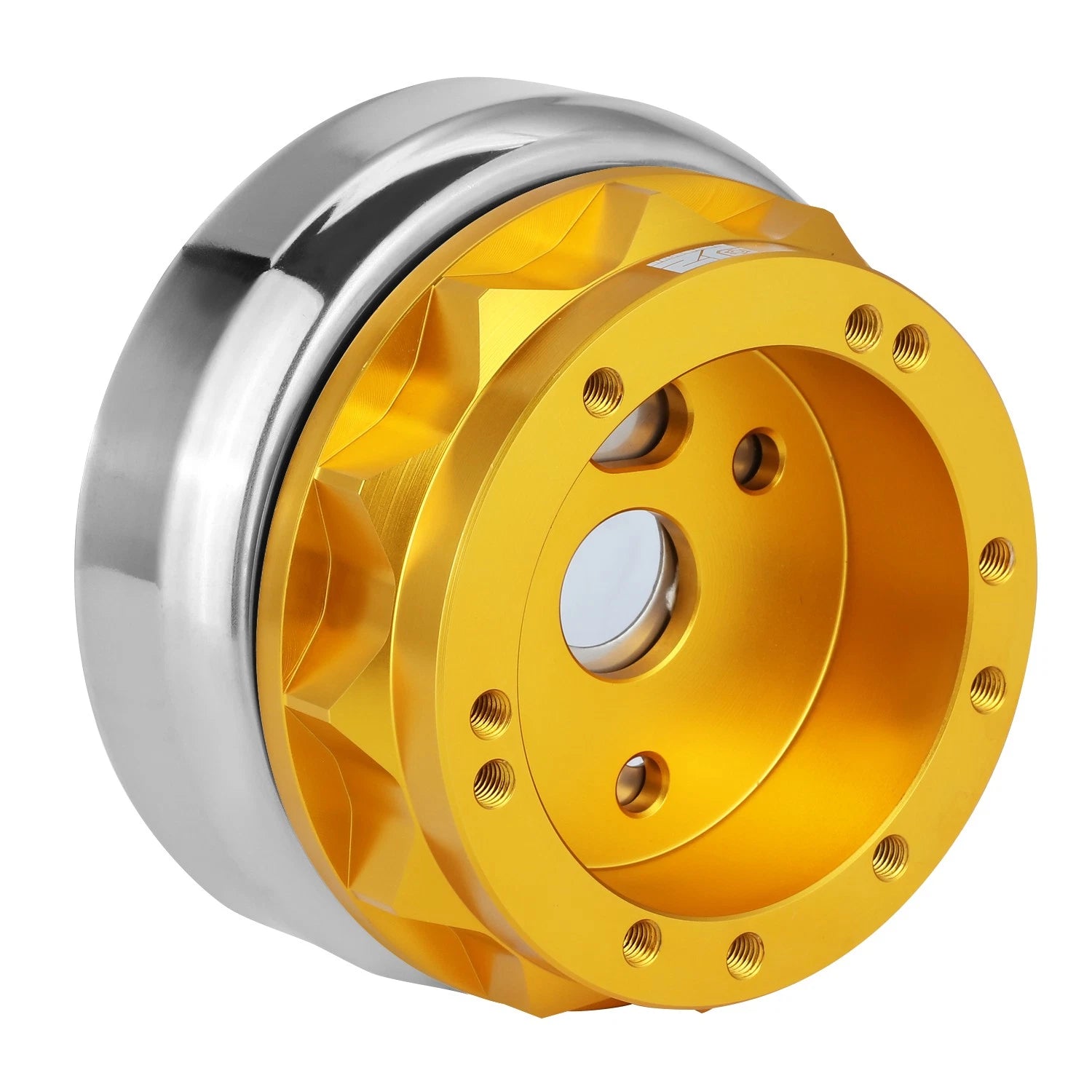 J2 6-Bolt Hub Adapter for Ford Fairlane Mustang (1965–1969) Gold Aluminum