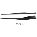 2X Black Side Skirt Extensions for Corvette C8 (2020–2024) ABS Body Panel