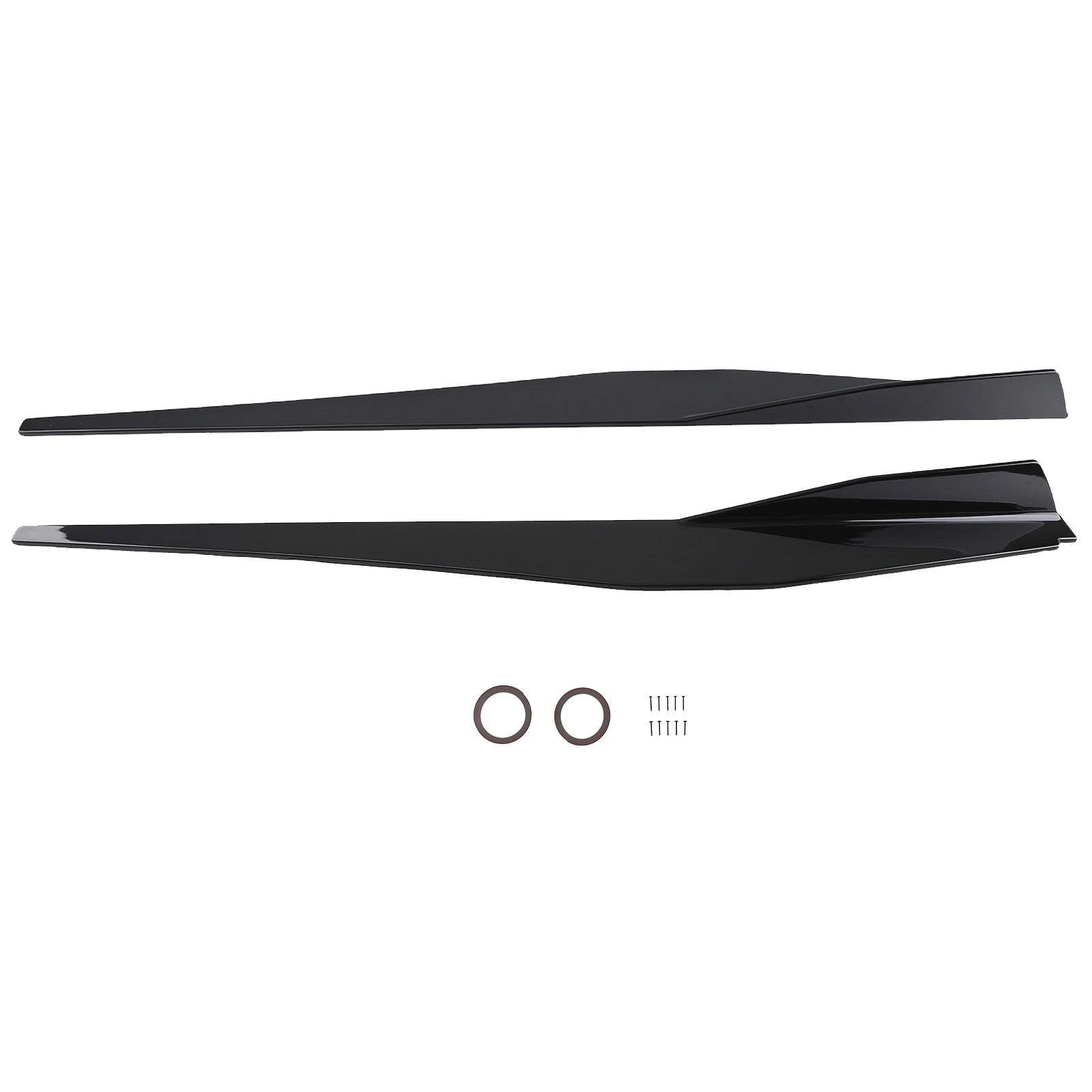 2X Black Side Skirt Extensions for Corvette C8 (2020–2024) ABS Body Panel