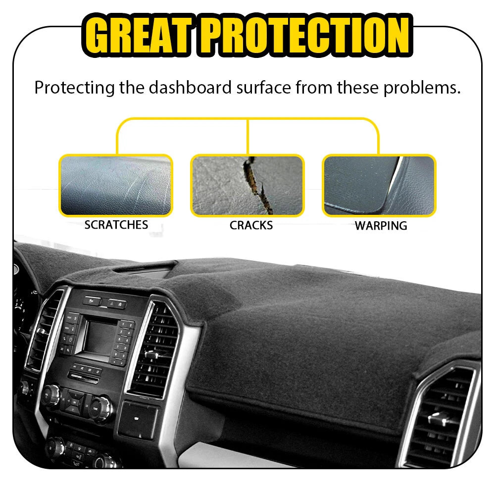 Dashboard Cover for Ford F150 (2015–2018) Black Dashmat
