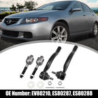 Front Inner Outer Tie Rod End Link Kit EV80210 for Honda Accord, Acura TSX (2003–2012)