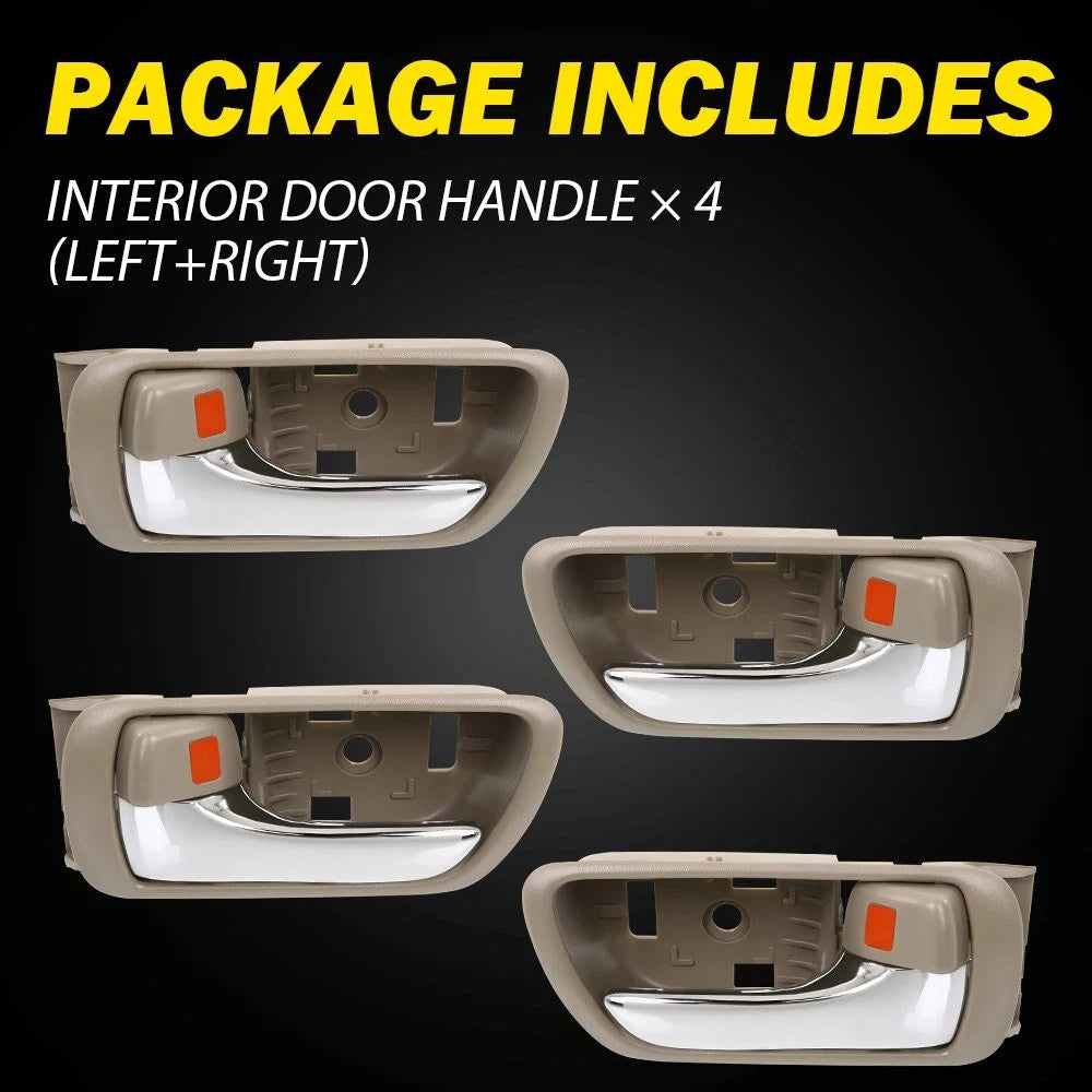 4X Interior Door Handle for Toyota Camry (2002–2006) Front + Rear LH RH Beige