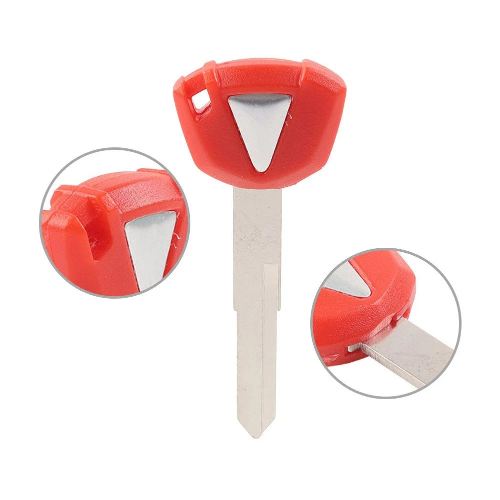 Blank Uncut Key Blade for Kawasaki ZX-10R Z1000 ER6N (2011–2012) Red
