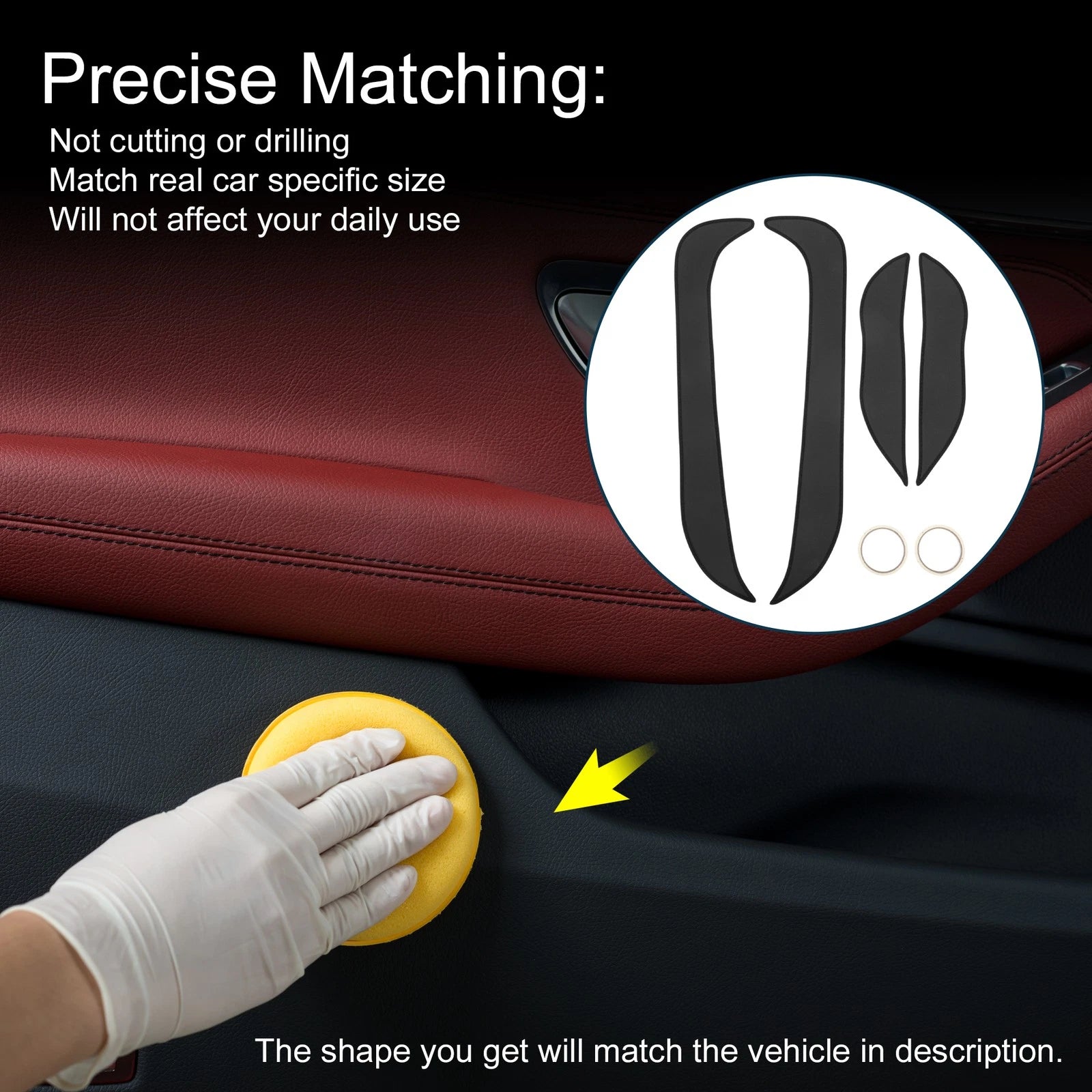 Set of 1 Car Door Anti Kick Pad Sticker Protector for Honda XR-V (2015–2019)