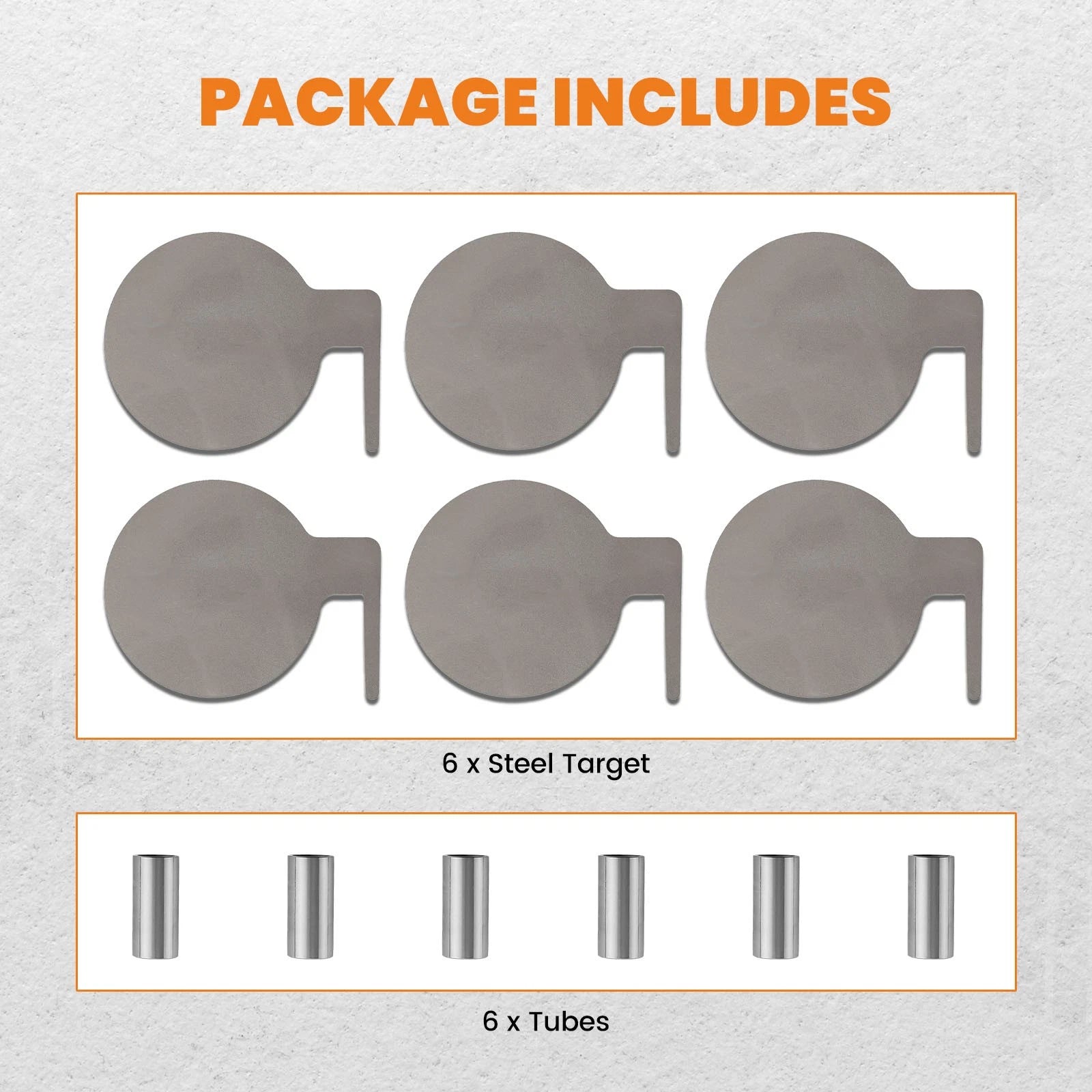Set of 6 Shooting Pads for AR500 Steel Targets