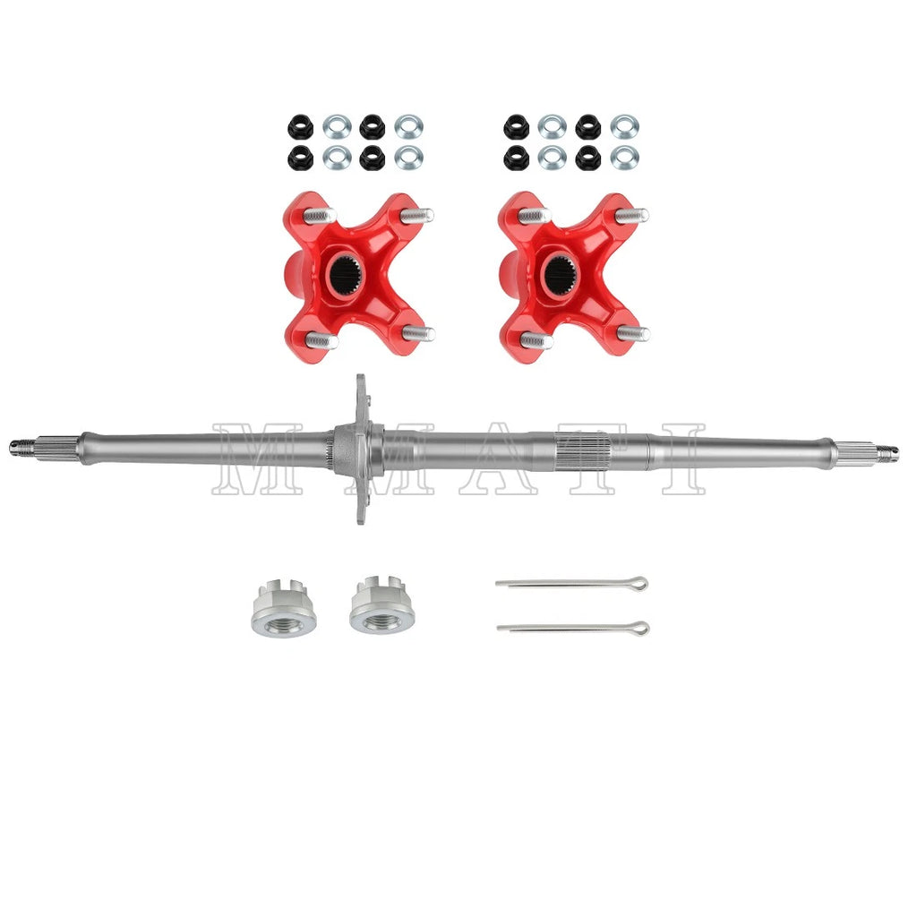Rear Axle Shaft w/Red Wheel Hubs for Honda TRX400X (2009, 2012–2014)