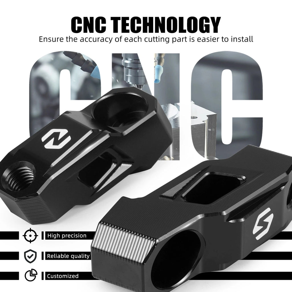 Set of 2 Rear View Mirror Mount Risers for BMW R1250GS (2019–2023)