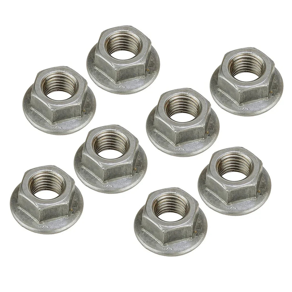 8 x M10 x 1.25 Stainless Steel Hex Flange Nuts