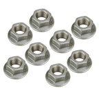 8 x M10 x 1.25 Stainless Steel Hex Flange Nuts
