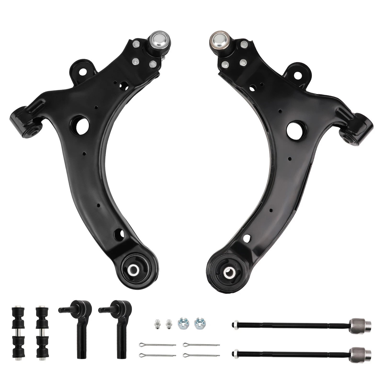 Set of 8 Front Lower Control Arms Sway Bar Tie Rods for Chevy Impala (2000–2013)