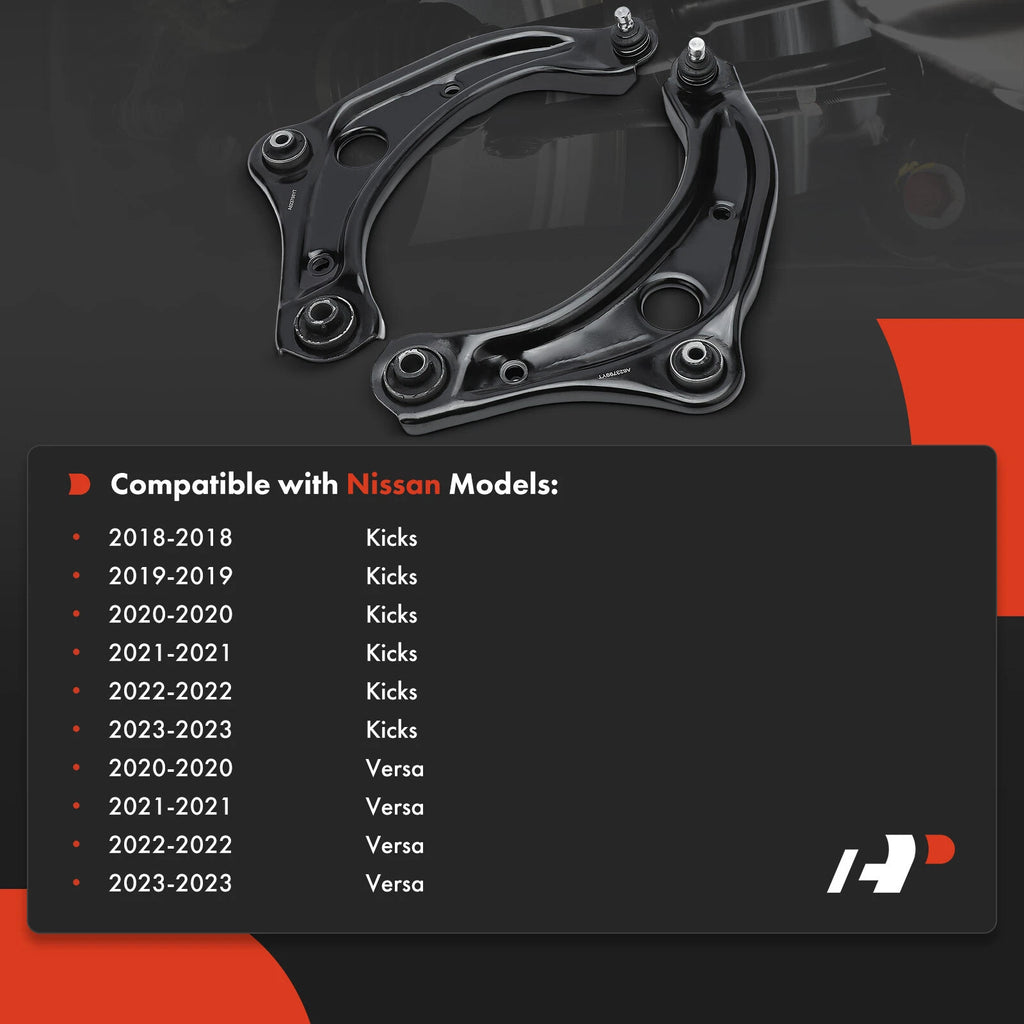 2X Front Lower Control Arm with Ball Joint for Nissan Versa (2007-2023)