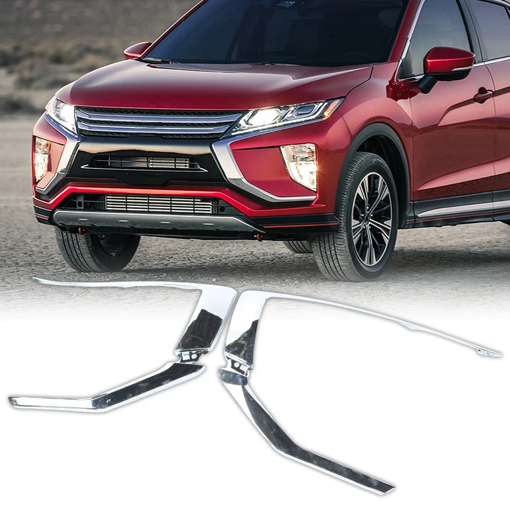 Set of 4 Front Bumper Chrome Trim Molding for Mitsubishi Eclipse Cross (2018–2021)