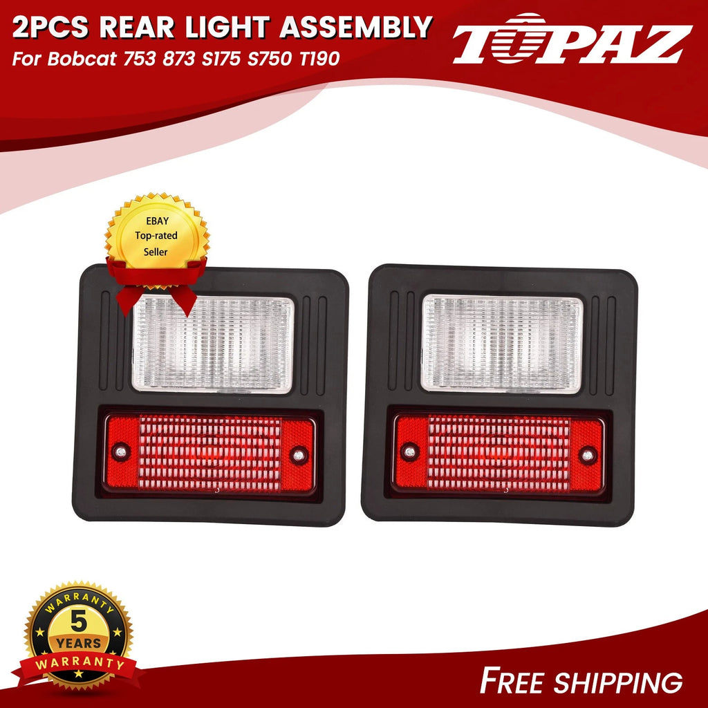 2Pcs Rear Light Assembly for Bobcat 753 873 S175 S750 T190