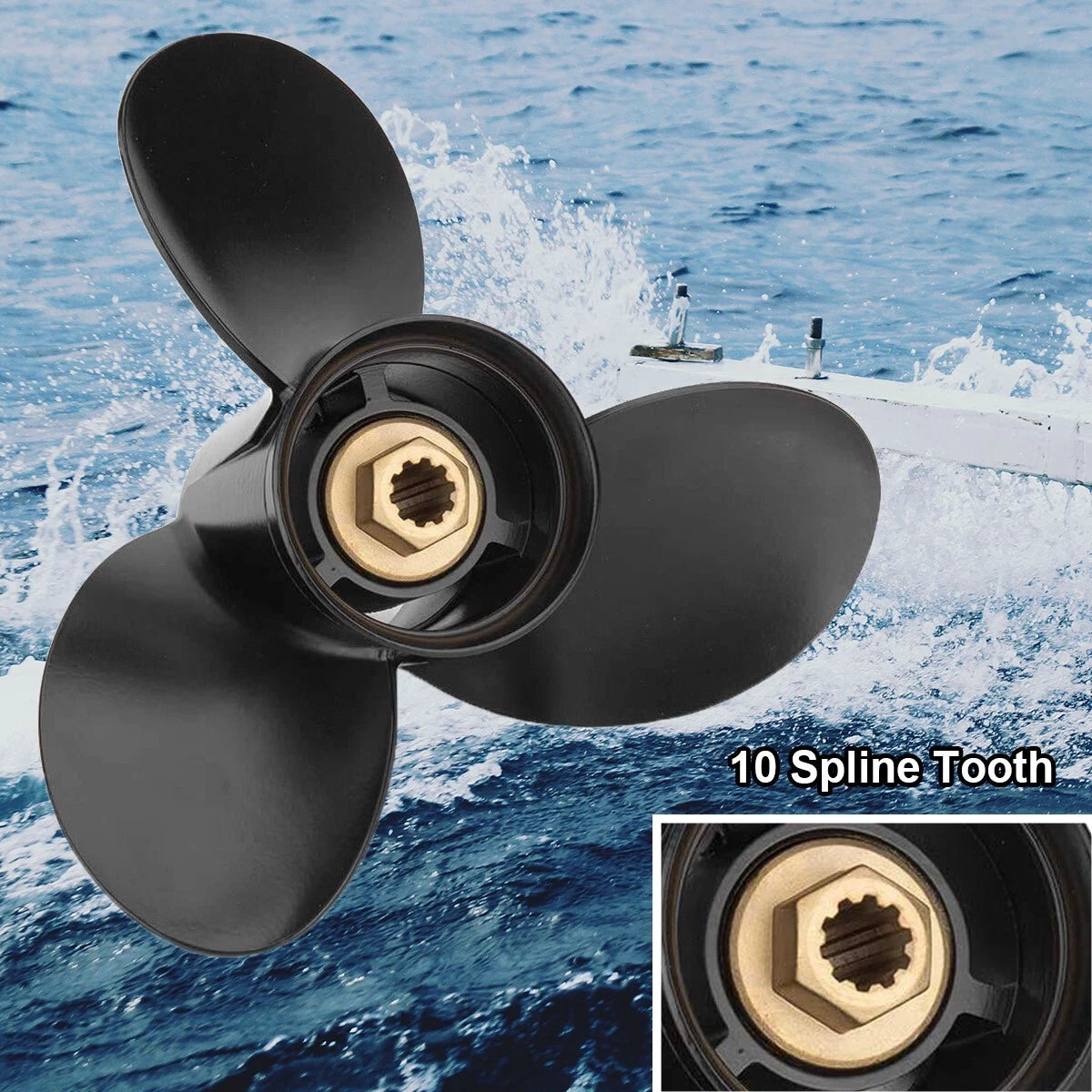 10 3/8 x 13 Prop for Mercury 9.9-25 HP (No. 48-19640A40, RH)