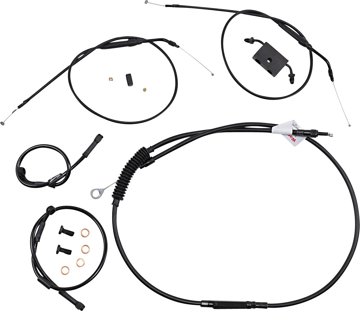 Burly Brand Extended Handlebar Cable and Brake Line Kit for Sportster (2014–2023)