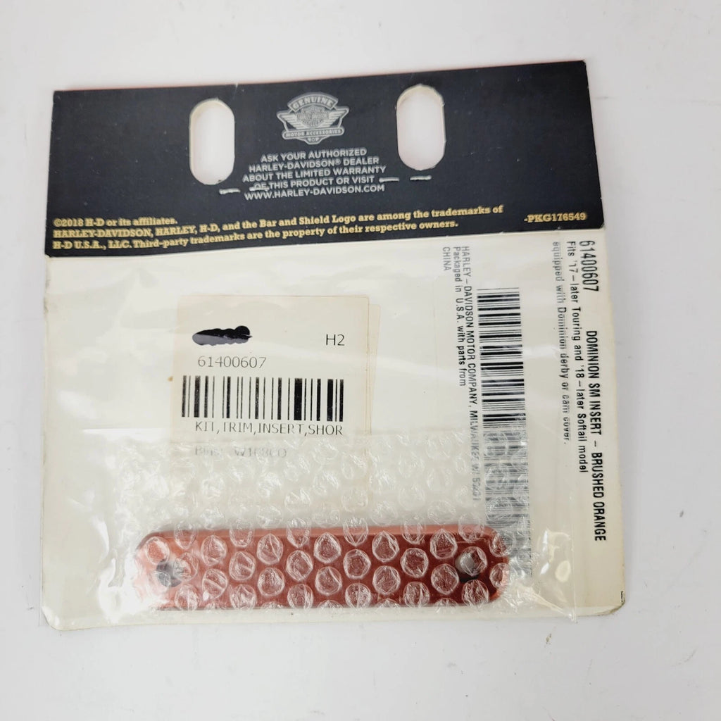 Genuine Derby Cove Insert for Harley Davidson (Brushed Orange, 61400607)