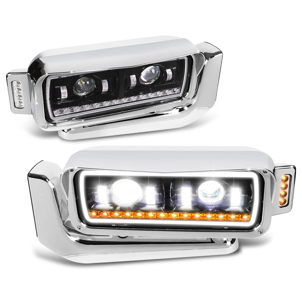 Full LED Dual Projector Headlights for Peterbilt 359/379/389 (1981–2021)