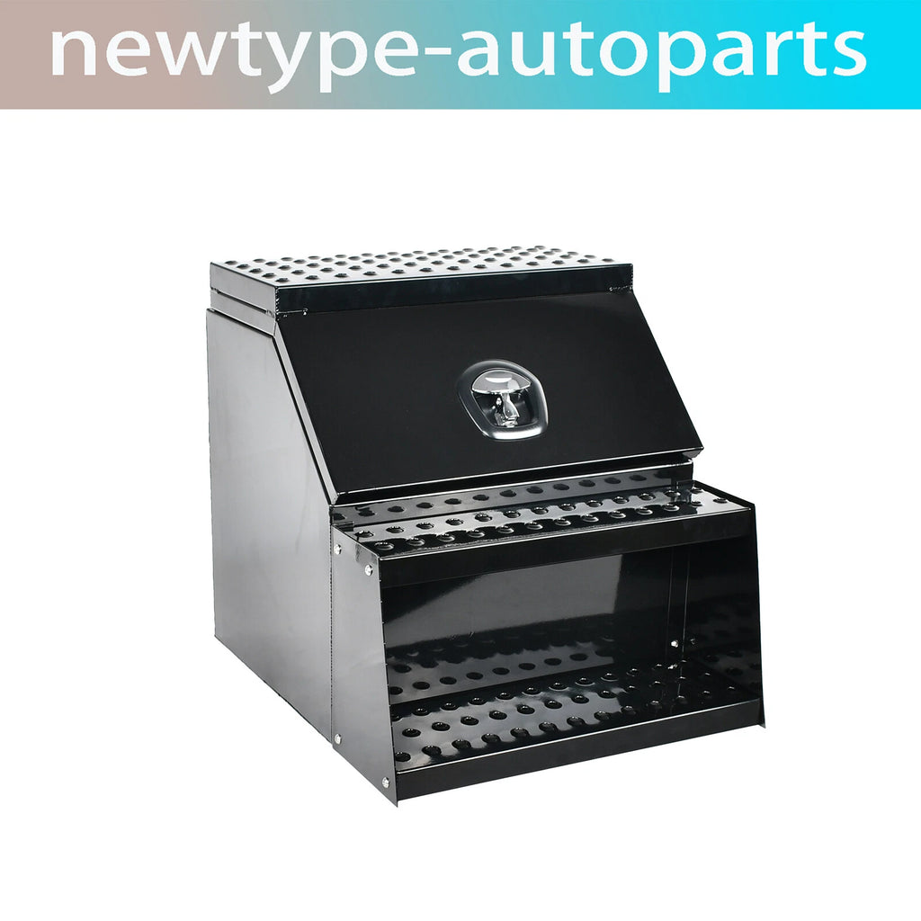 Aluminum Tool Box with Saddle Step for Semi Truck (28"x25"x24")