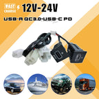USB QC3.0 Charger + PD for VW Jetta MK6 (2010–2014) Golf GTI R-Line (2006–2013) MK5