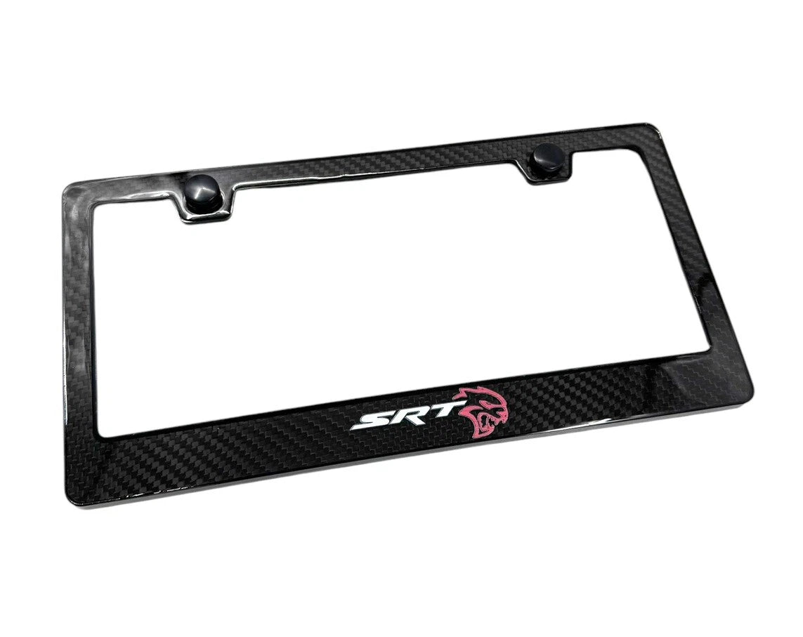ABS Real Carbon Fiber License Plate Frame for Dodge SRT Hellcat (2015–2023)