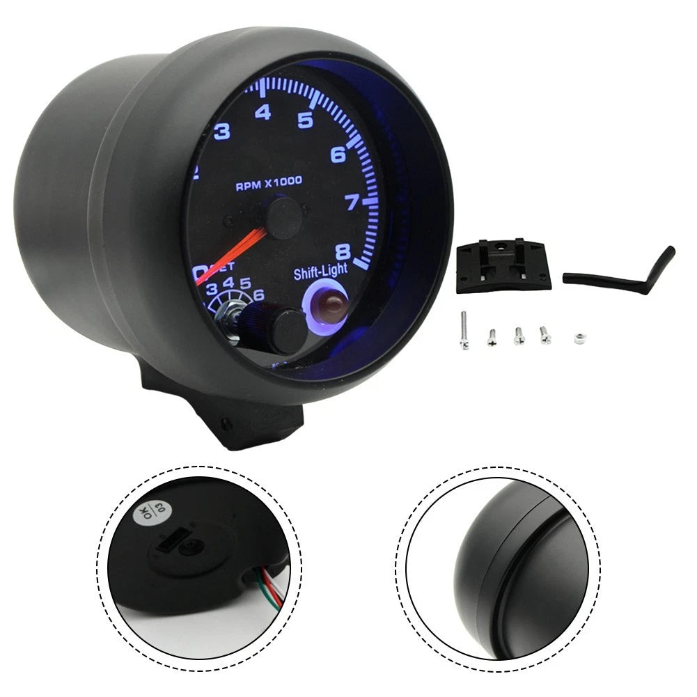 Tachometer Gauge for 4, 6, 8 Cylinder Engines (12V)