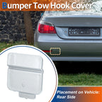 Rear Car Bumper Tow Hook Cover for BMW 525i 530i (2001–2007) No. 51127119151 Silver Tone
