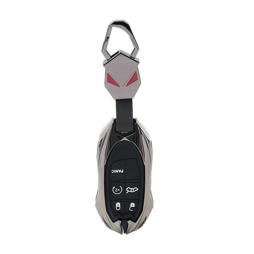 Black 5-Button Smart Key Fob Shell Cover for Dodge Challenger (2015-2023)