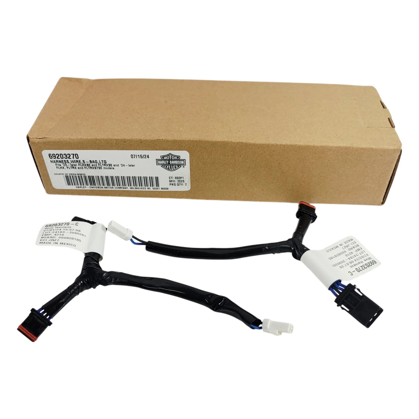 2pc Saddlebag Lighting Wire Harness for Harley Touring (2023–2026) 69203270