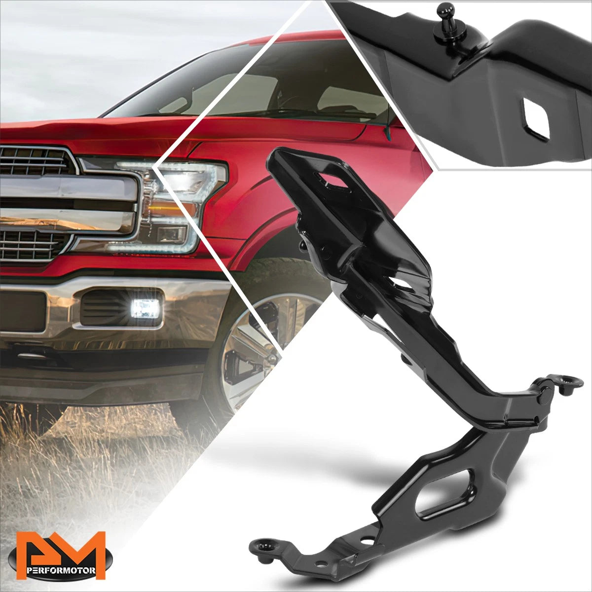 RH Steel Engine Hood Hinge for Ford F-150 (2015–2020)