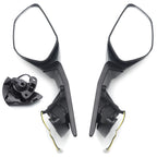 Carbon Fiber Style Rearview Mirrors with LED Turn Signals for Kawasaki Ninja (2016–2021)