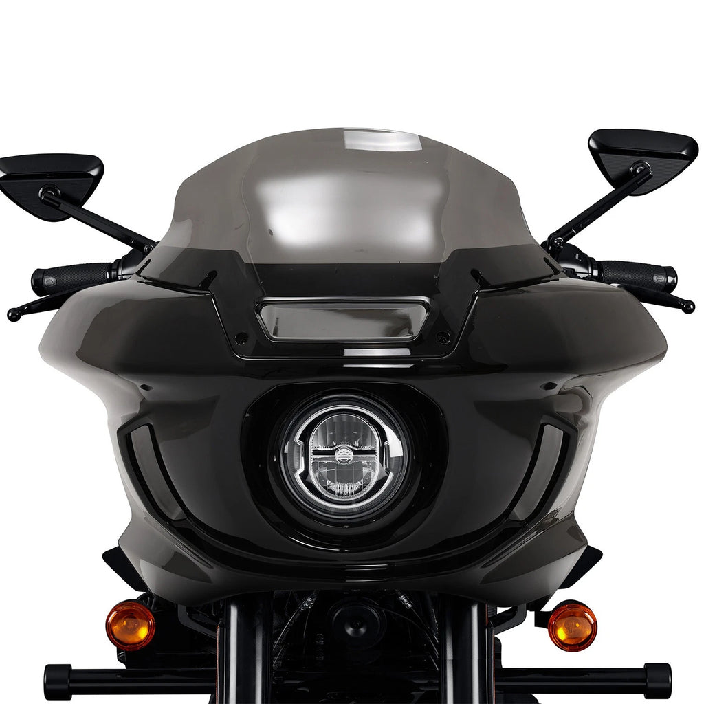 Black Headlight Fairing + Smoked Windshield for Harley Low Rider ST (2022–2023)