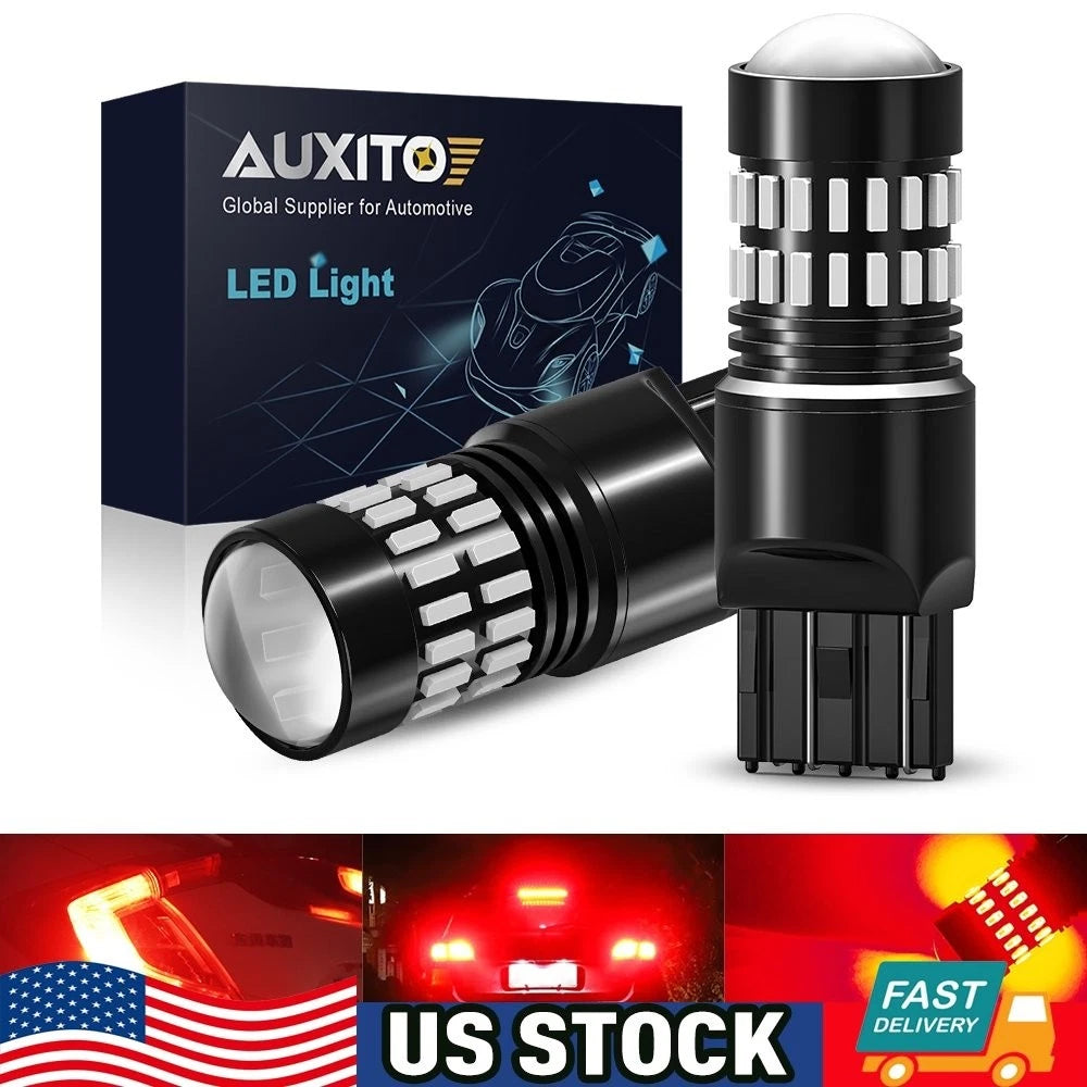 2X 7440 7441 Pure Red LED 3rd High Mount Brake Light Bulbs for