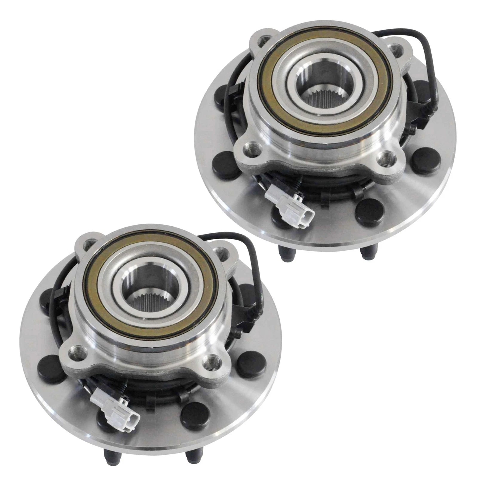 2X Front Wheel Bearings and Hubs for Dodge Ram 2500 (2000–2002)