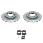 Rear Rotors & Akebono ProACT Ceramic Brake Pads Kit for Sonata, Optima