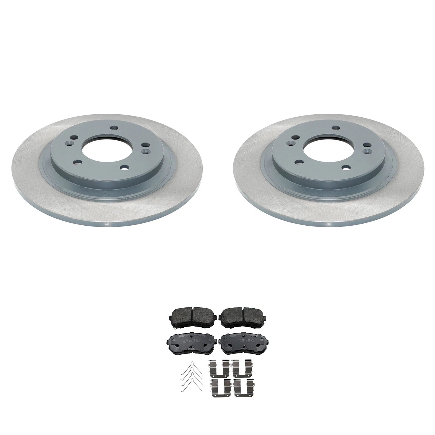 Rear Rotors & Akebono ProACT Ceramic Brake Pads Kit for Sonata, Optima
