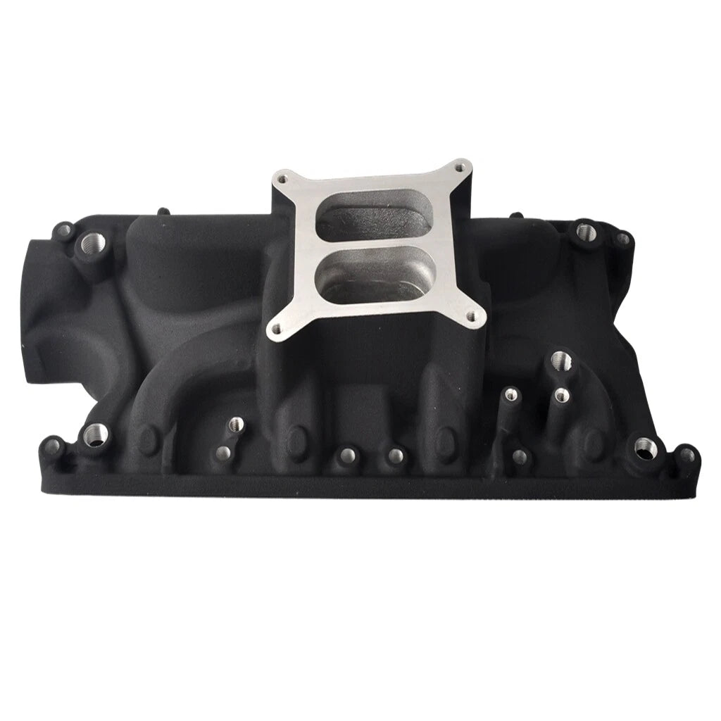 Dual Plane Satin Aluminum Intake Manifold for SBF 260 289 302 (1962–1995)