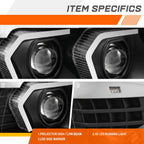 Black LED Projector Headlights for BMW 323i 325i 330i 335i XI (2005–2008)