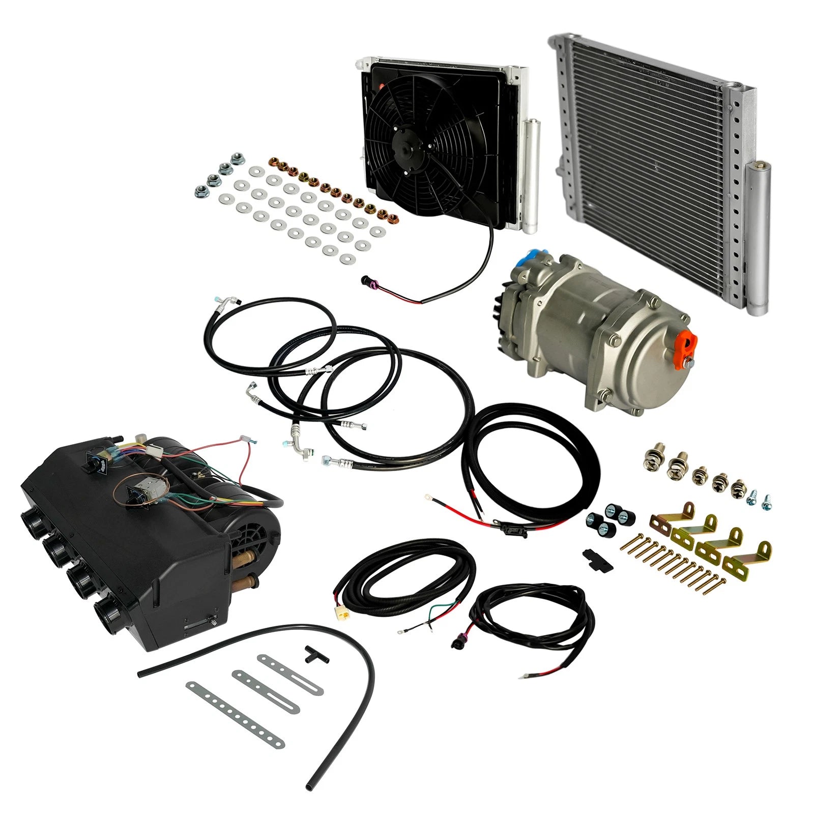 12V Underdash Electric A/C Compressor Kit for